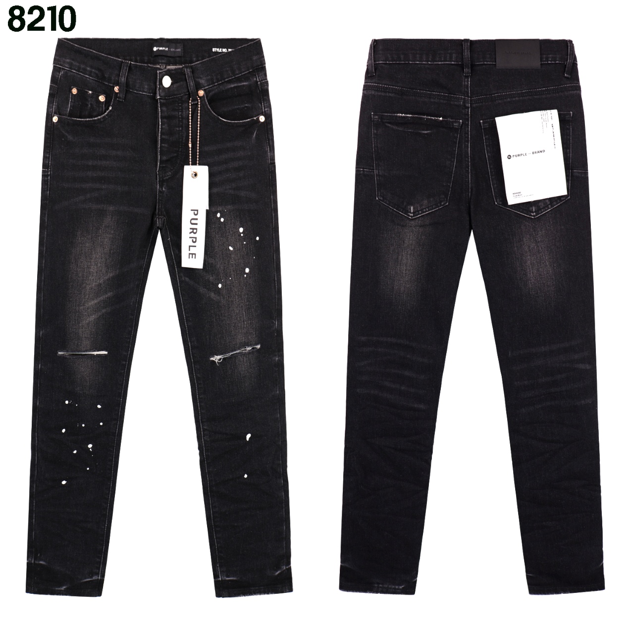 Unique Hand-Dyed Cowboy Jeans in Real-Time Purple Brand – BR: 8210