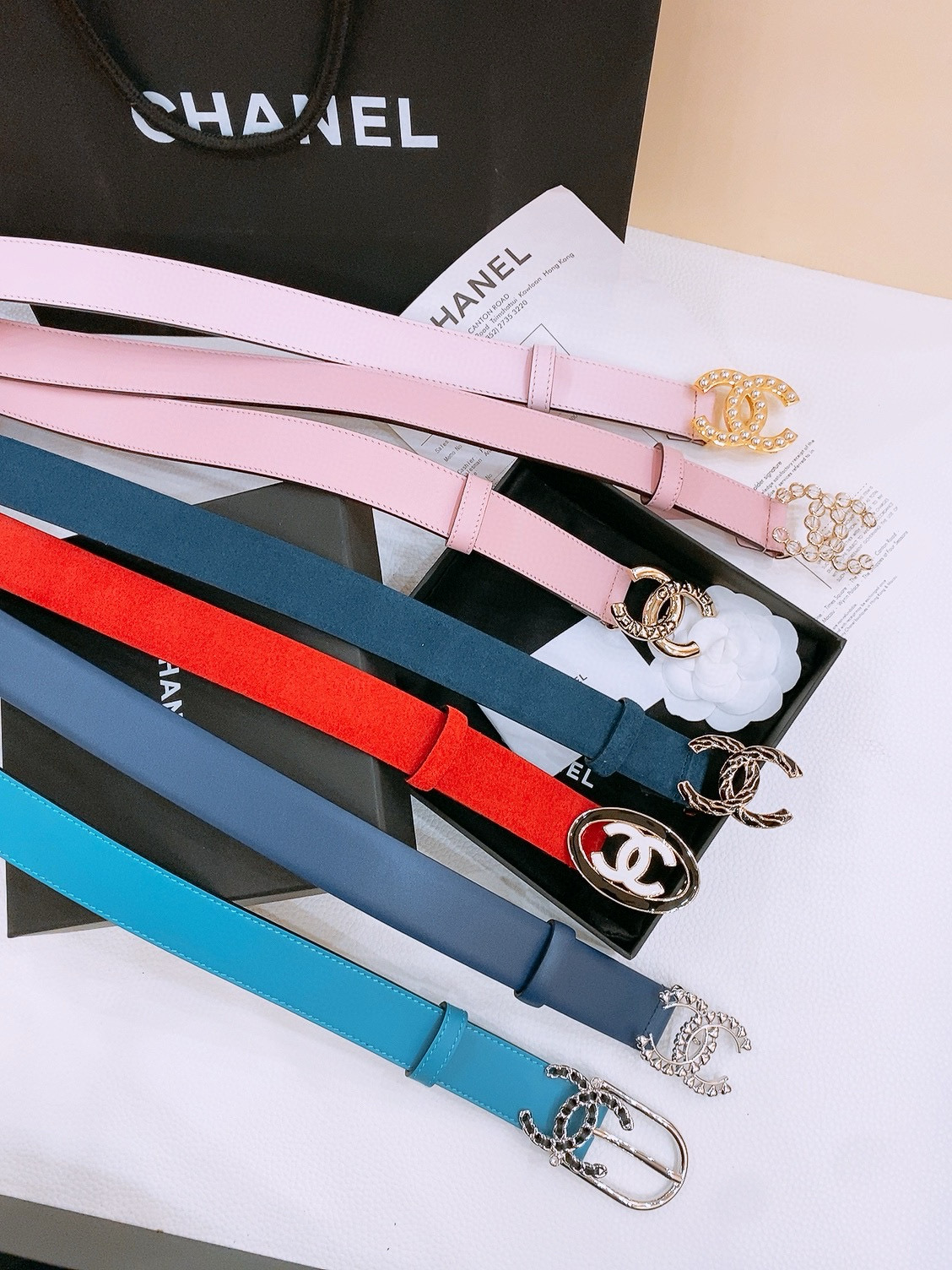 -Chanel 小牛皮 与 羊皮 黄铜金属 手感柔软 舒适 3.0cm 