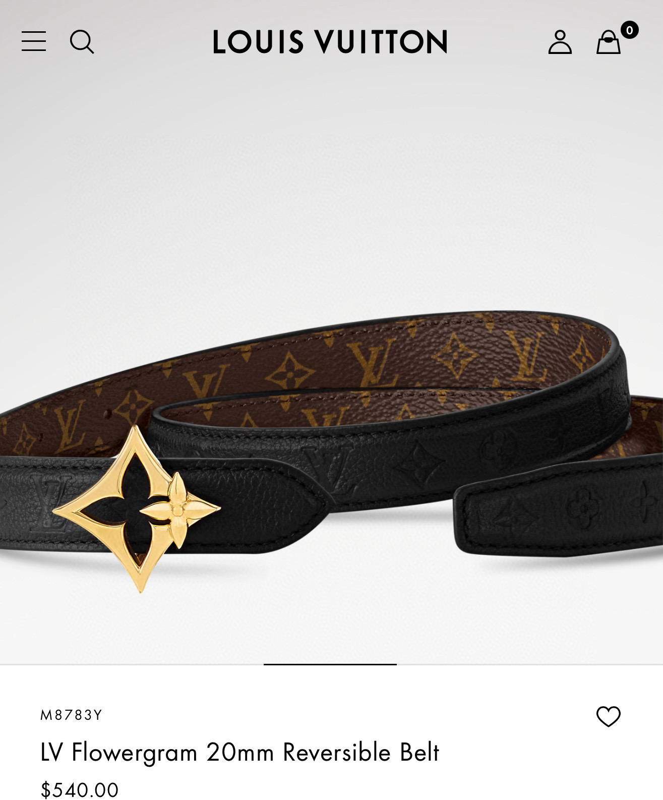 这款纤细而精致的LV Flowergram 20mm腰带散发出当代的优雅气息。其可翻转设计提供了两种选择