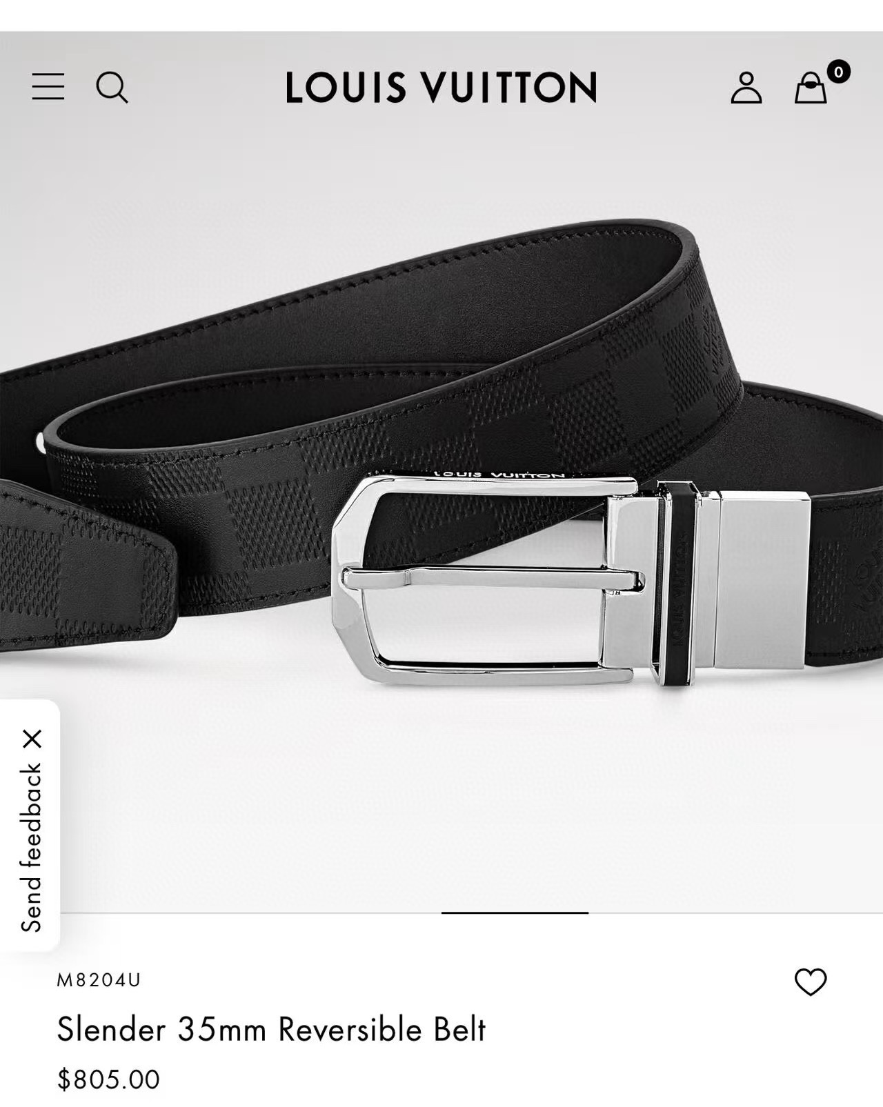 LV3.5腰带，利落的棱角，简洁的线条，专为商务套装造型而设计的时尚摩登腰带。双面设计，两款易于搭配的色