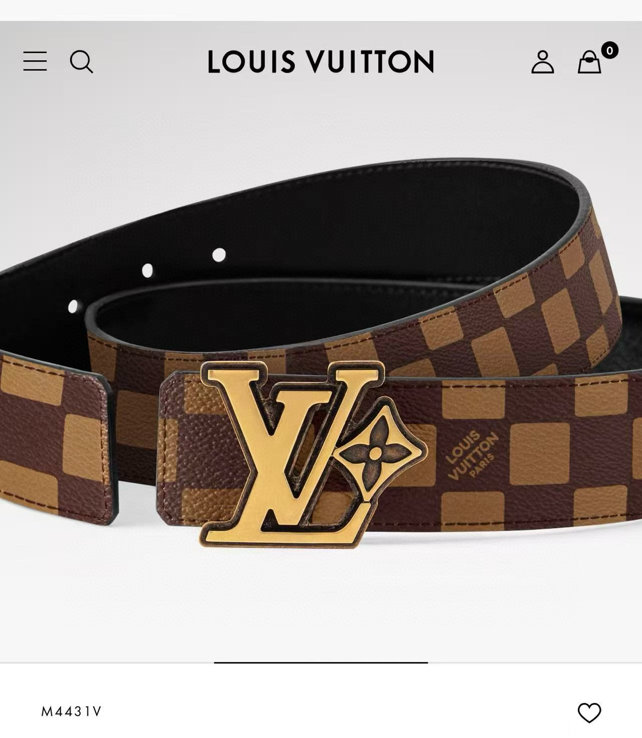 LV Dimension 4.0双面腰带将经典格调引入新颖尺幅设计。皮革压印 LV 字母和 Monogr