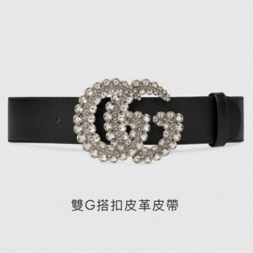 古琦🌊🌊🌊3.0Cm，水晶钻扣GUCCI欧美原单系列更新👏👏👏。原版进口纳帕皮双面：黑色，外观设计到选材