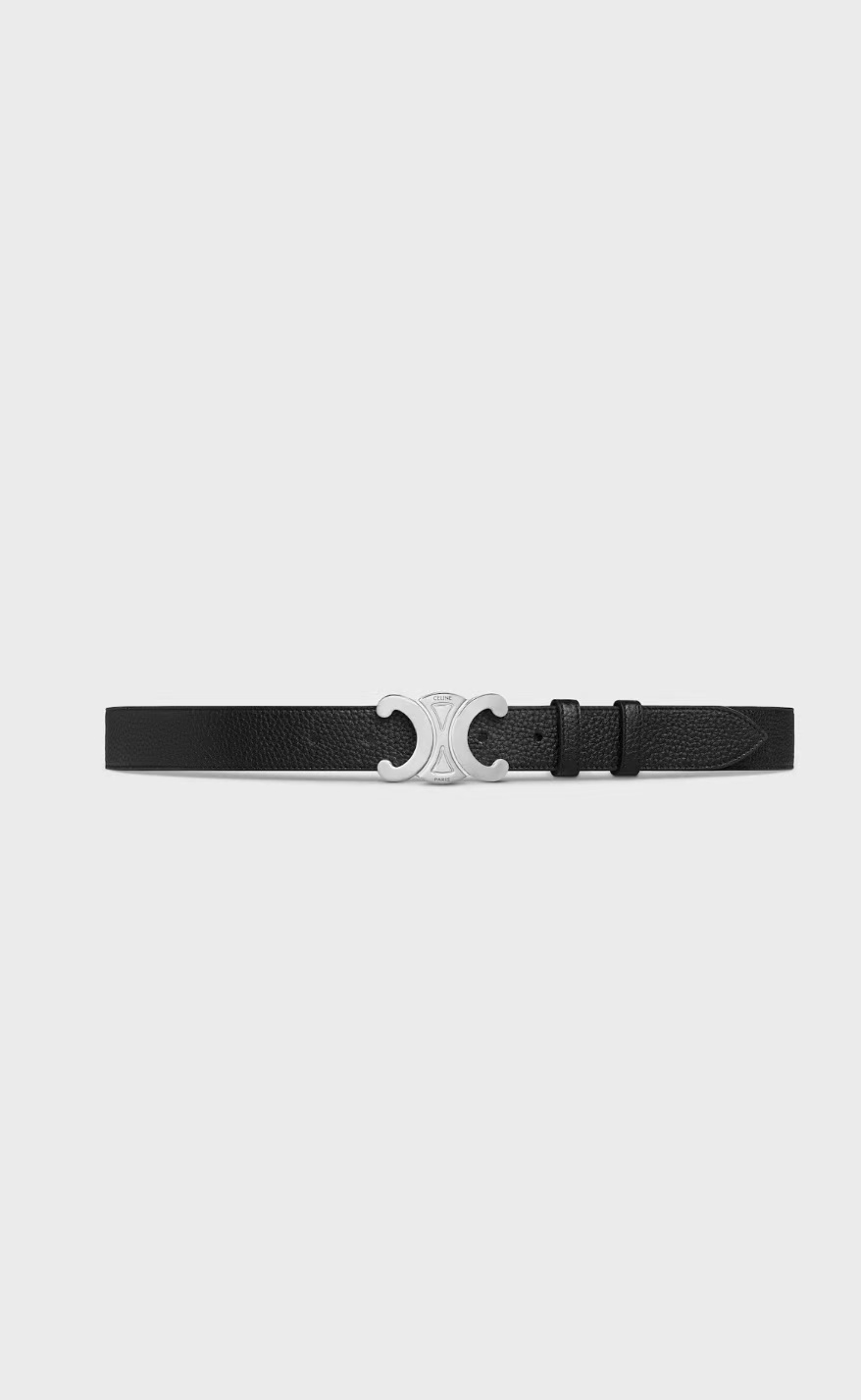 ❣️CÉLINE 赛琳🆕 TRIOMPHE大号30毫米皮带 对版金属件 领扣搭扣 宽3.0cm