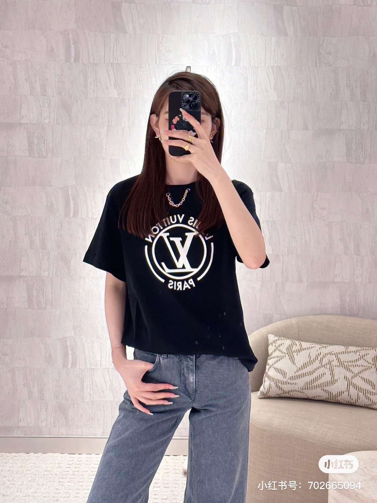 Louis Vuitton Kleding T-Shirt Afdrukken Lente/Zomercollectie Korte mouw