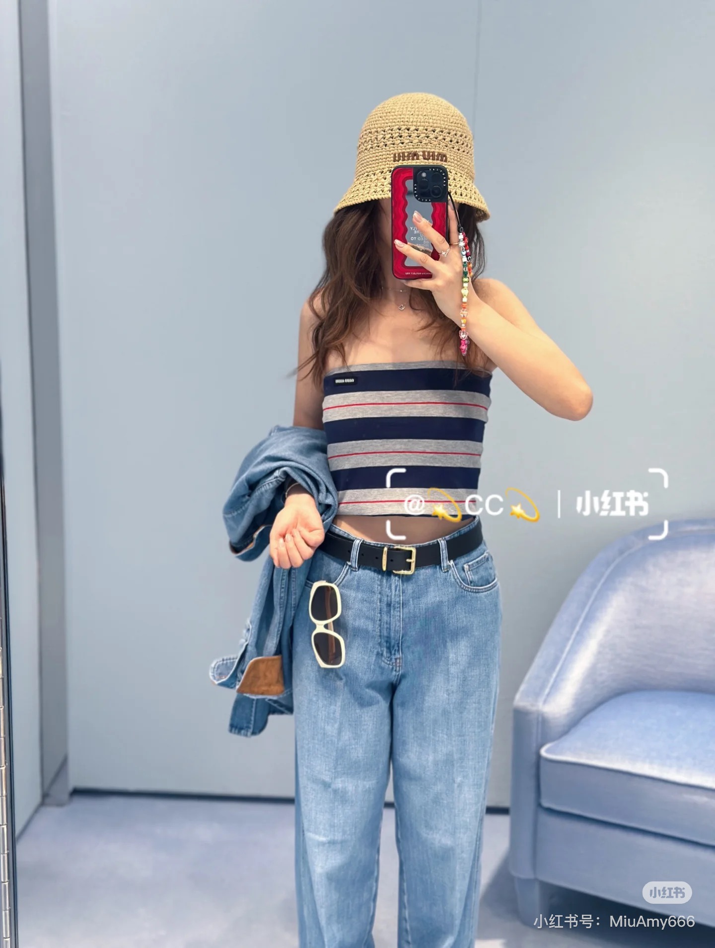 NO:335039,(Trousers) Miumi* 25Ss Spring and Summer New Style, Old Fashioned Style Washing Blue Denim Shirt Jacket Pants. Original Development High-Premium Production!  The same bag-release design with letter embroidery. Retro style Danny denim, the temperament small lapel loose fit is amazing!  Imported pure cotton denim enzyme washing fabric has a delicate and soft texture. It is sweet and salty and has a versatile style that is not picky about people and makes people look slim!  Workmanship quality depends on details SML Recommended set, miumiu, jackets & coats,shirts,alexander wang19860909（长裤） Miumi* 25Ss春夏新款 做旧时髦风洗水蓝牛仔衬衫外套裤子.原版开发 高版出品！男女同款拆袋设计字母刺绣.复古风丹尼牛仔,气质小翻领宽松版型上身绝绝子！进口纯棉牛仔酵素洗水面料细腻柔软质感超赞.可甜可盐版型百搭不挑人巨显瘦！做工品质看细节 现货 SML 推荐一套入,,miumiu,jackets & coats,shirts,alexander wang,Women's clothing