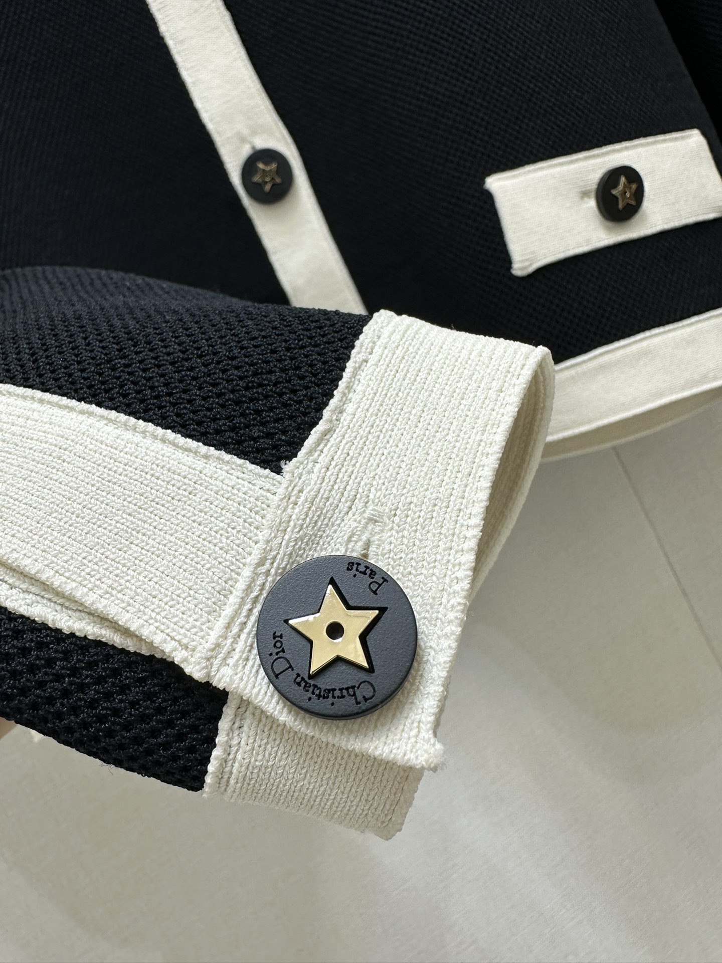 Dior Inspired Black and White Knit Skirt Set with Star Detail 6 i1747101405 5045 3