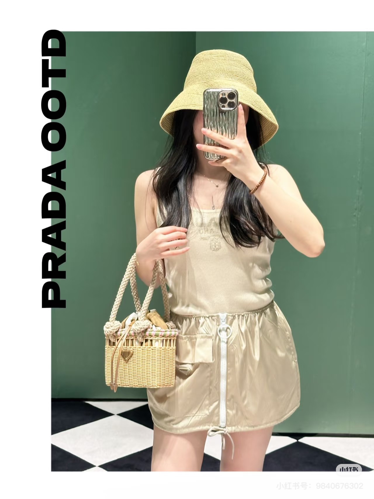 NO:433811,(Short Skirt) Prad* 25Ss Spring and Summer New Style Triangular Mark Double Pocket Zipper Short Skirt. Original Development!  High-end production!  Customized development of fabrics and pattern cutting, summer outfits are also very comfortable. High-end brown colors are matched with white zippers and hardware accessories, hem adjustment design, custom hardware accessories are perfectly crafted and quality depends on the details!  Spot SML, prada, skirts, alexander wang19860909（短裙）Prad* 25Ss春夏新款 三角标双口袋拉链短裙.原版开发！高版出品！定制开发面料与版型裁剪 夏日穿搭也很舒适 高级的咖色搭配白色的拉链与五金配饰 下摆调节设计 定制五金辅料完美做工品质看细节！现货 SML,,prada,skirts,alexander wang,Women's clothing