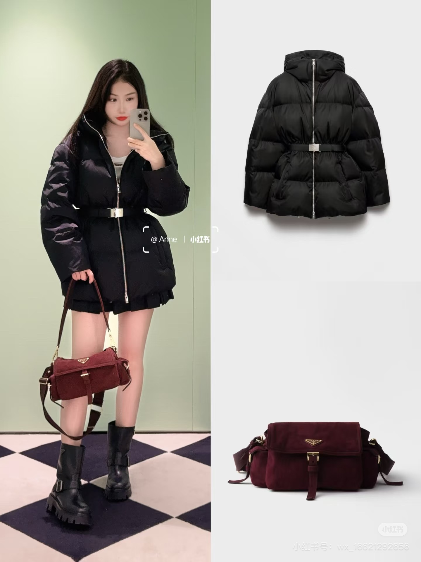 NO:544580,Prad* 25Fw autumn and winter new style Ant waist series waist down jacket jacket丨Original development!  High-end production!  Recycled nylon fabric is paired with a removable belt, and the iconic accessory metal belt and hooded down jacket adds a new style. The inner part is filled with the soft goose down lining of the national standard 90 to give warm care. The body is made of innovative Re-Nylon recycled nylon fabric purified from marine plastic recycling. The elastic belt harness hem highlights the waistline, and the buckle on the side of the collar adds a highlight of the design!  S/M/L, prada, jackets & coats, down jacket, hats, alexander wang19860909Prad* 25Fw秋冬新款 蚂蚁腰系列收腰羽绒服外套丨原版开发！高版出品！ 再生尼龙面料搭配可拆卸腰带 以标志性配饰金属腰带 连帽式羽绒外套平添新颖格调.内里填充国标90柔软的鹅绒加衬给予温暖呵护,衣身采用提纯自海洋塑料回收物的创新性Re-Nylon再生尼龙面料,弹力带束绳下摆彰显腰部线条,衣领旁开扣平添设计亮点！现货发售S/M/L,,prada,jackets & coats,down jacket,hats,alexander wang,Women's clothing