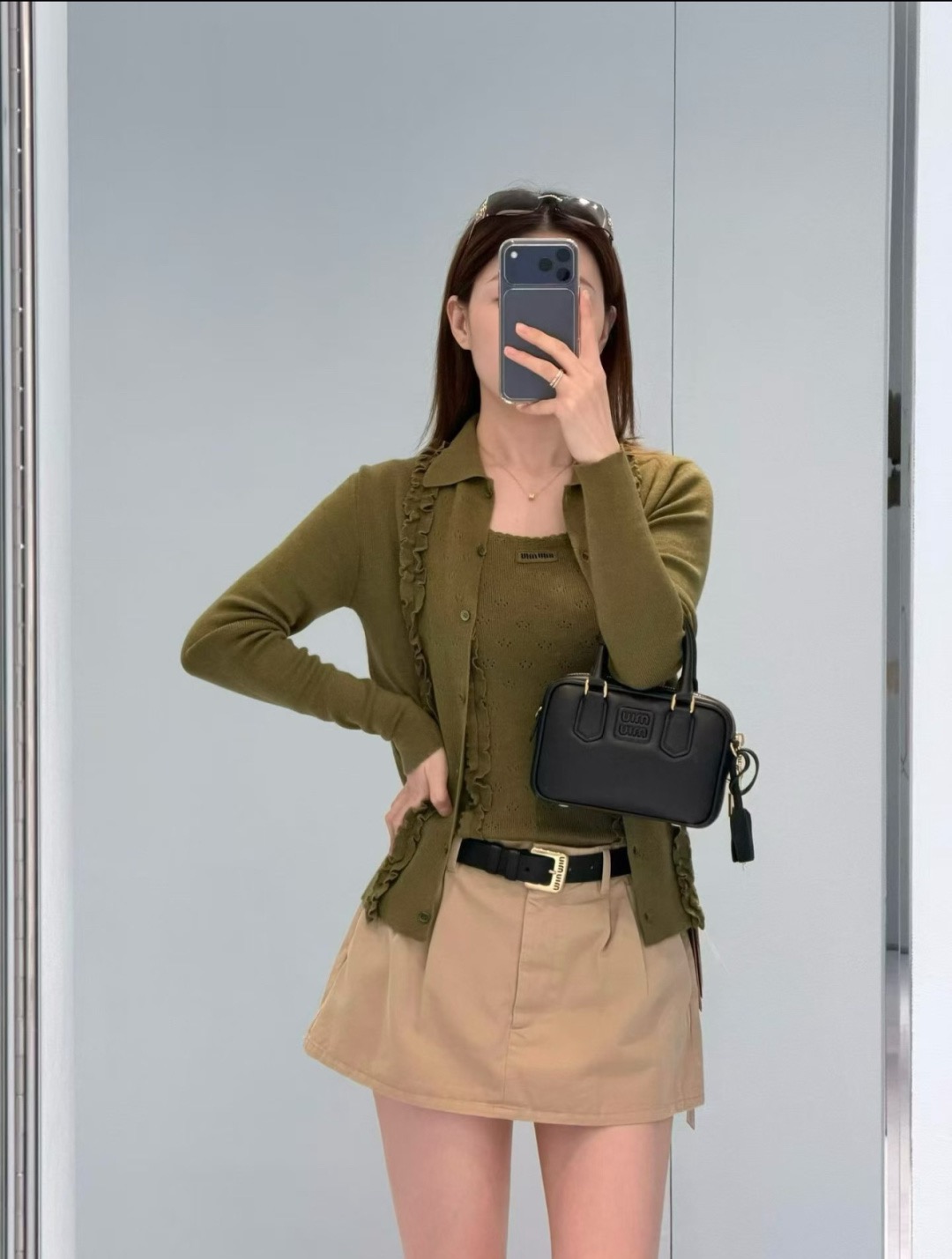 미우미우 여성 가디건 121661 Miu Miu Cardigan