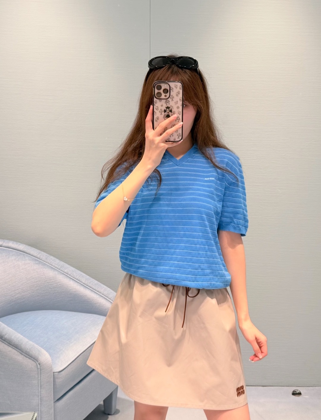 미우미우 여성 반팔 97750 Miu Miu T Shirt