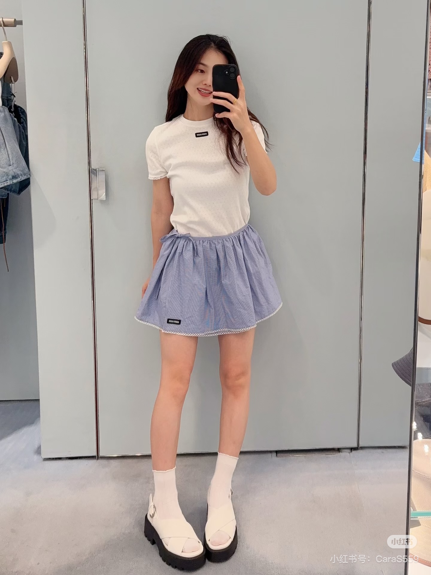 미우미우 여성 반팔 101559 Miu Miu T Shirt