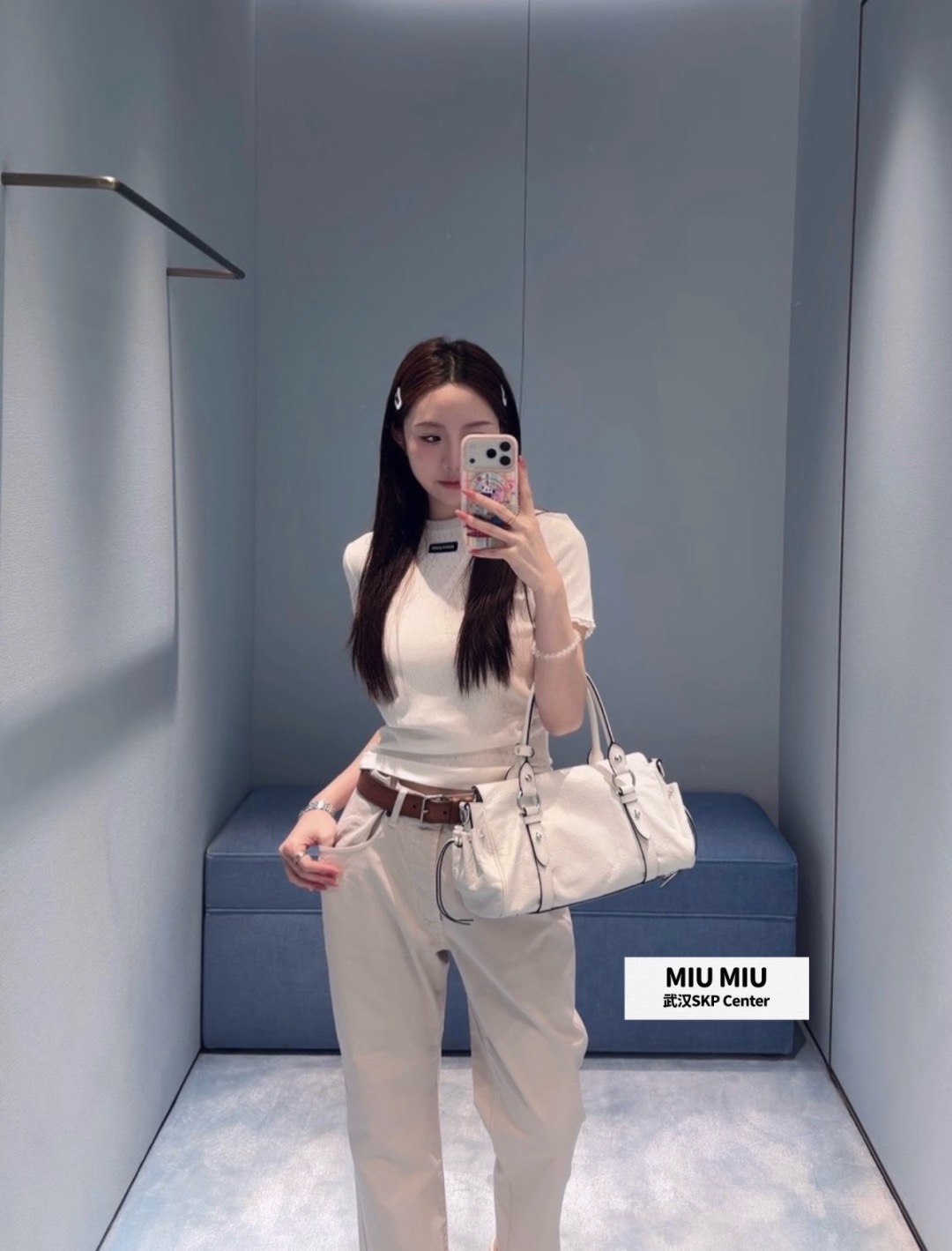 미우미우 여성 반팔 114788 Miu Miu T Shirt