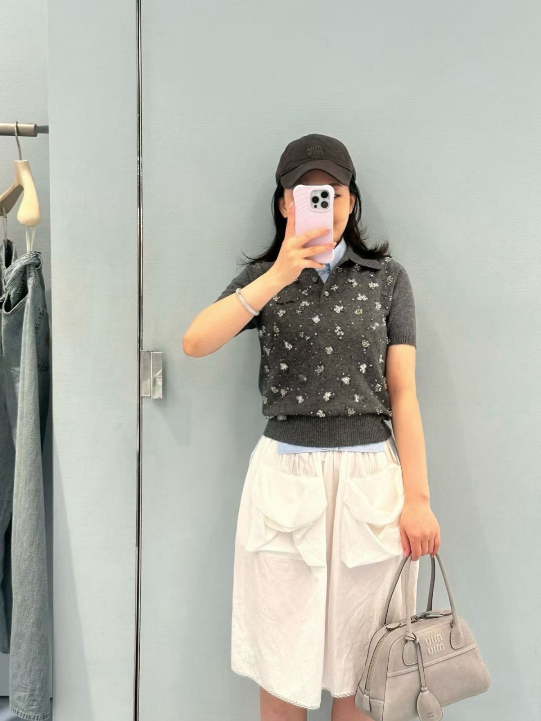 미우미우 여성 반팔 114792 Miu Miu T Shirt