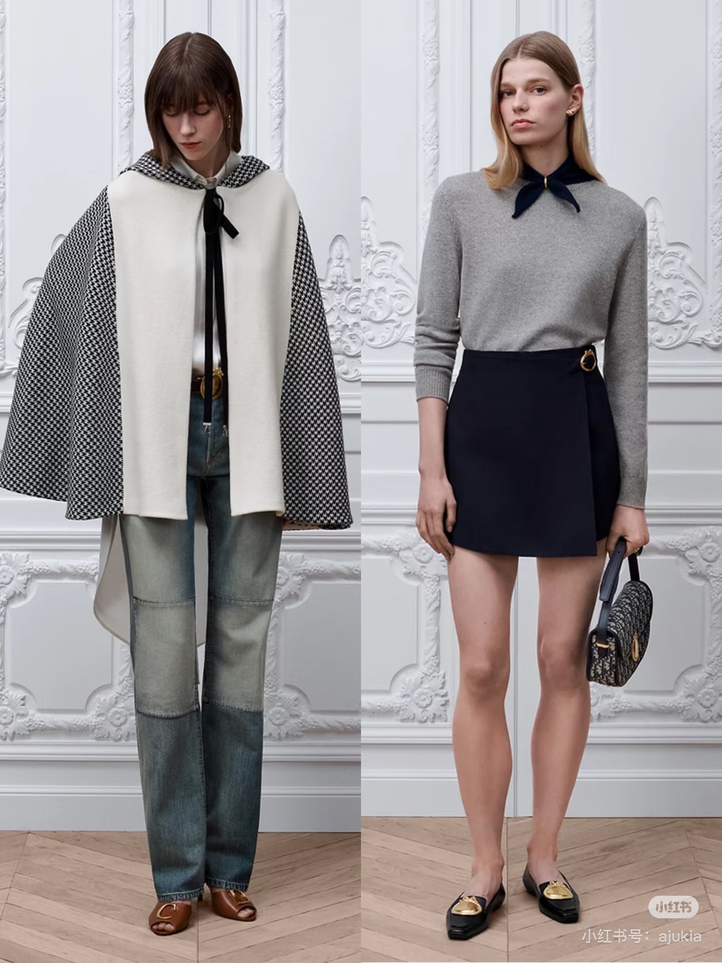 NO:925842,Dior Chidori fighting cape!  A must-have for fashionistas in autumn and winter, sisters!  How can one’s autumn and winter wardrobe be without a piece of Dior’s Chidori Fighting Poncho?  It is simply a must-have item for fashionistas!  The hooded lace-up design is both warm and fashionable, and the black and white houndstooth color scheme on the back is classic and elegant!  Coupled with the CD metal logo pendant decoration, it is full of details and makes people fall in love at first sight!  Wool and cashmere blended fabric, soft and comfortable, loose fit, no matter your body shape, whoever wears it will look good!  The upper body is elegant and versatile, whether it is paired with jeans or a skirt, it can be easily worn!  I can't wait to wear it on the street!  Come and get this fashionable autumn and winter item together!  SML,,dior,skirts,jeans,hats,19860909Dior千鸟格斗篷！秋冬时髦精必备 姐妹们！秋冬的衣橱里怎么能少了一件Dior的千鸟格斗篷呢！简直是时髦精的必备单品！连帽系带设计,既保暖又时尚,后背的黑白千鸟格配色,经典又大气！ 再加上CD金属徽标吊坠装饰,细节感满满,让人一眼就爱上！ 羊毛羊绒混纺面料,柔软又舒适,宽松版型,不挑身材,谁穿谁好看！ 上身气质又百搭,无论是搭配牛仔裤还是裙子,都能轻松驾驭！ 我已经迫不及待想要穿着它去炸街了！ 快来一起get这款秋冬时髦单品吧！SML,,dior,skirts,jeans,hats,,Women's clothing