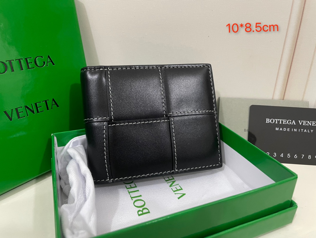 Bottega Veneta Portefeuille en cuir tressé 6 emplacements pour cartes compartiment à billets