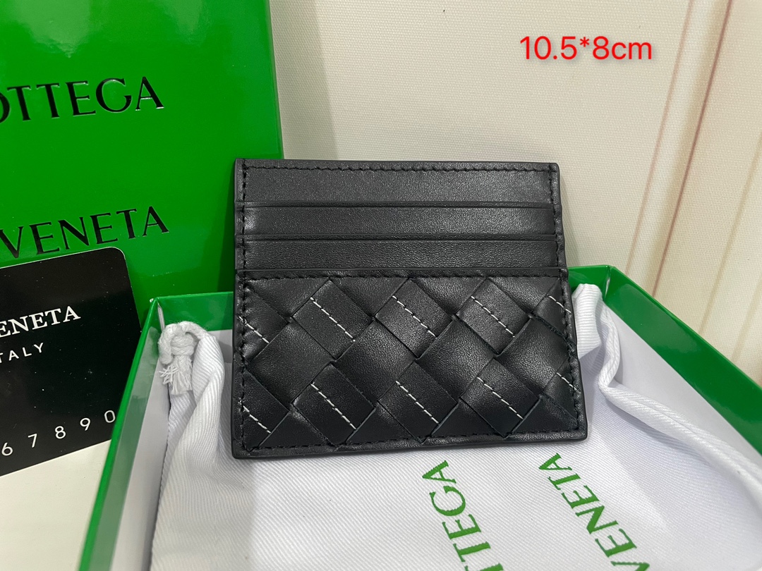 Bottega Veneta Porte-cartes en cuir tressé 6 emplacements poche en L