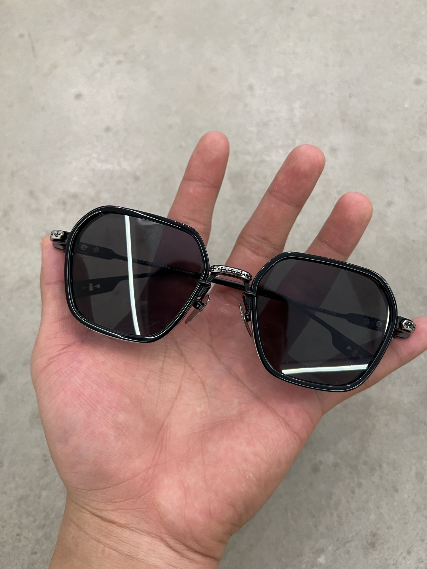 Chrome Hearts Cross Floral Hollow Sunglasses