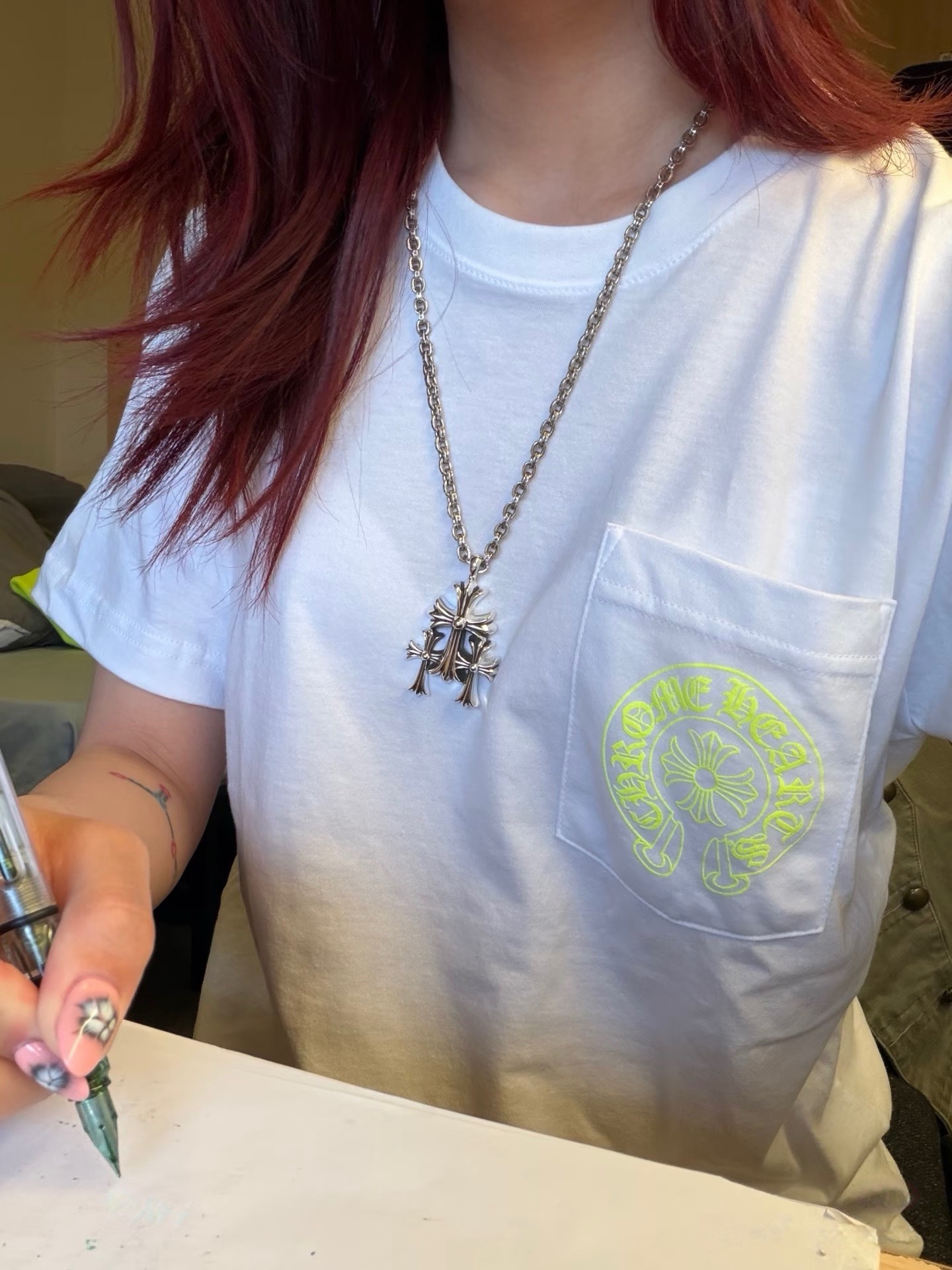 크롬하츠 여성 반팔 131914 Chrome Hearts T Shirt 썸네일 이미지