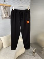 Hermes Clothing Pants & Trousers Black Unisex Cotton Fall/Winter Collection