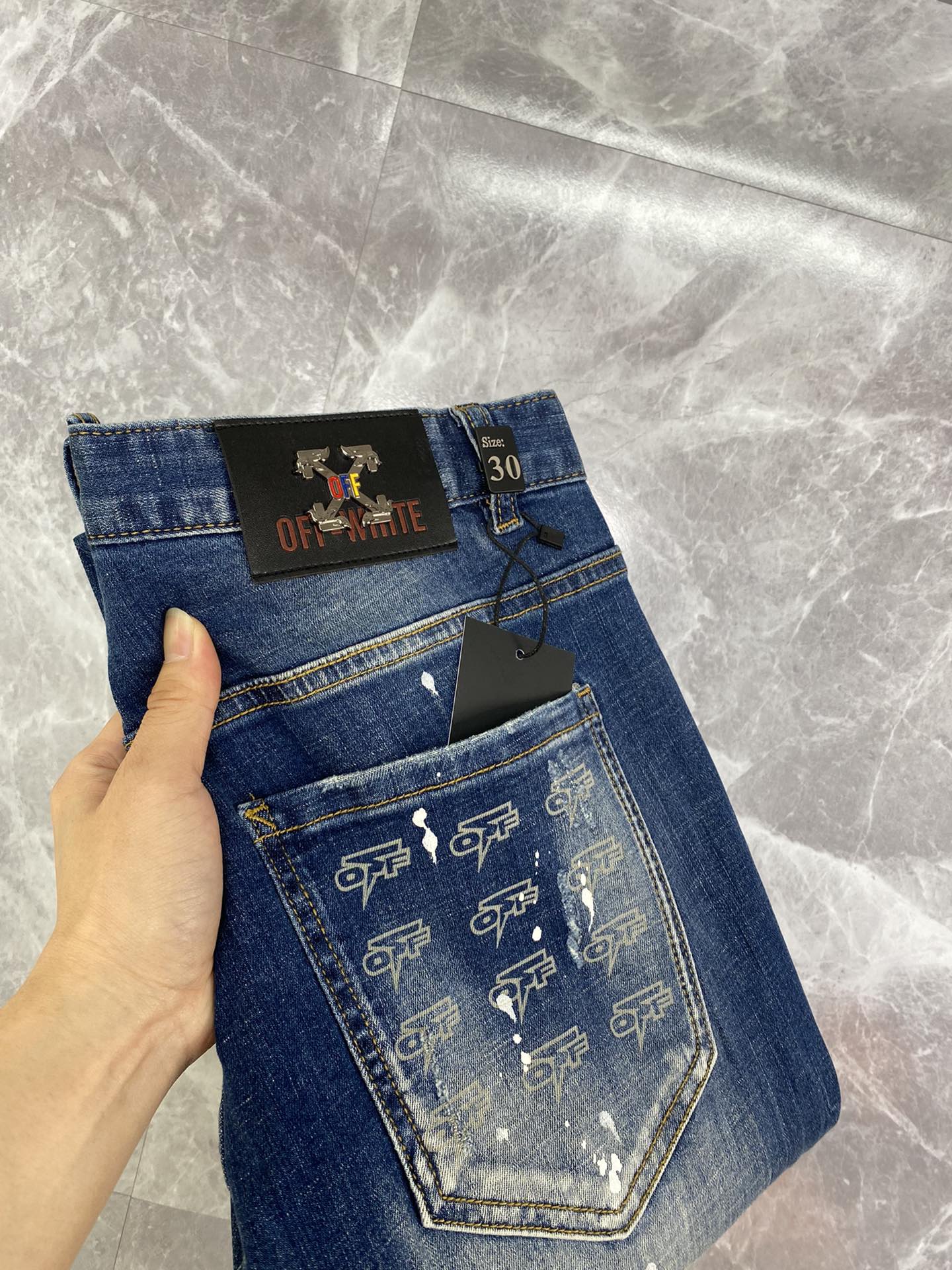 Off-White Replicas
 Clothing Jeans Buy 1:1
 White