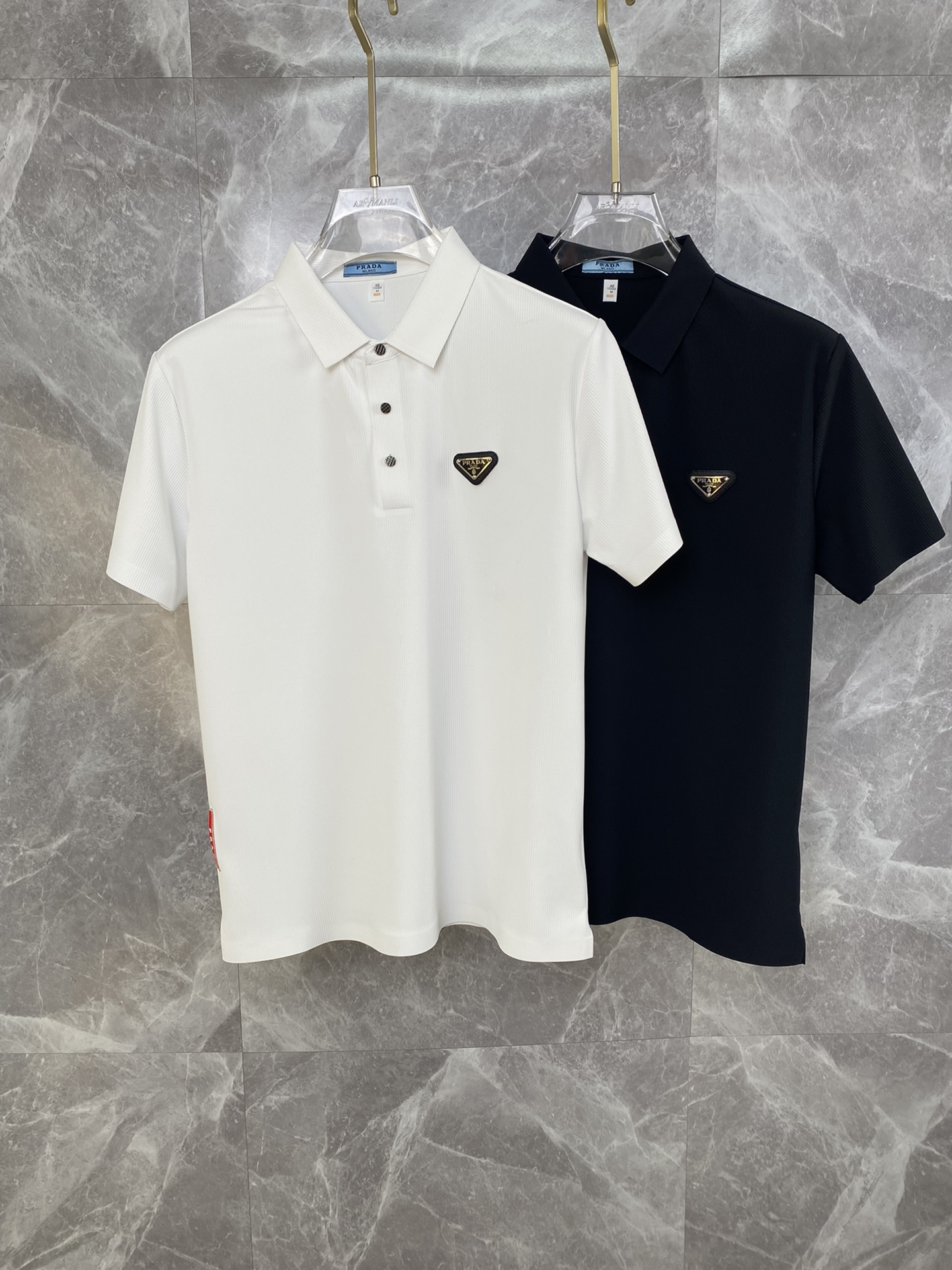 Prada Clothing Polo Men Cotton Spring/Summer Collection Casual