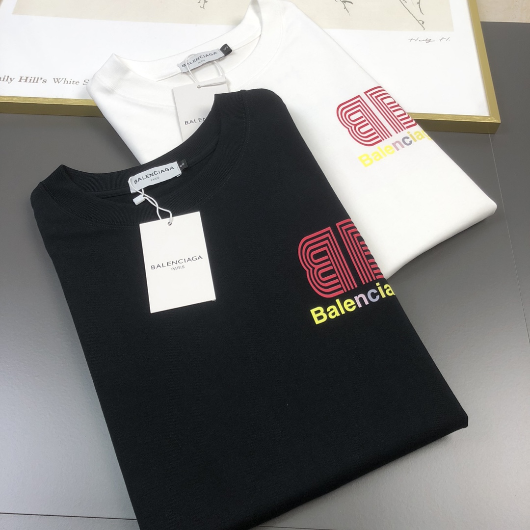 Balenciaga Kleding T-Shirt Katoen Dubbele garens katoen Lente/Zomercollectie