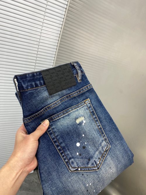 D&G Men's Washed Denim Jeans - Comfortable, Stylish, Heavy-Duty Design