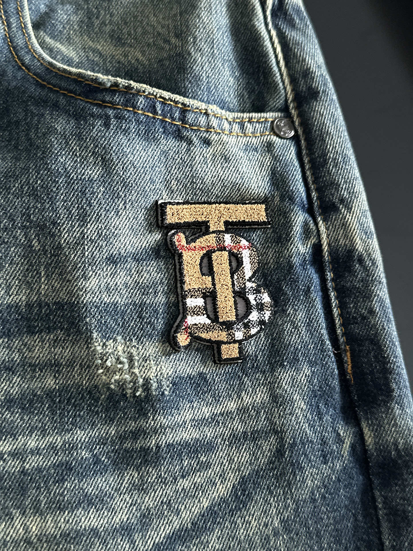 P800 BBR Cowboy Pocket Pants: Retro Gradient Style with Fine Details - 图片 9
