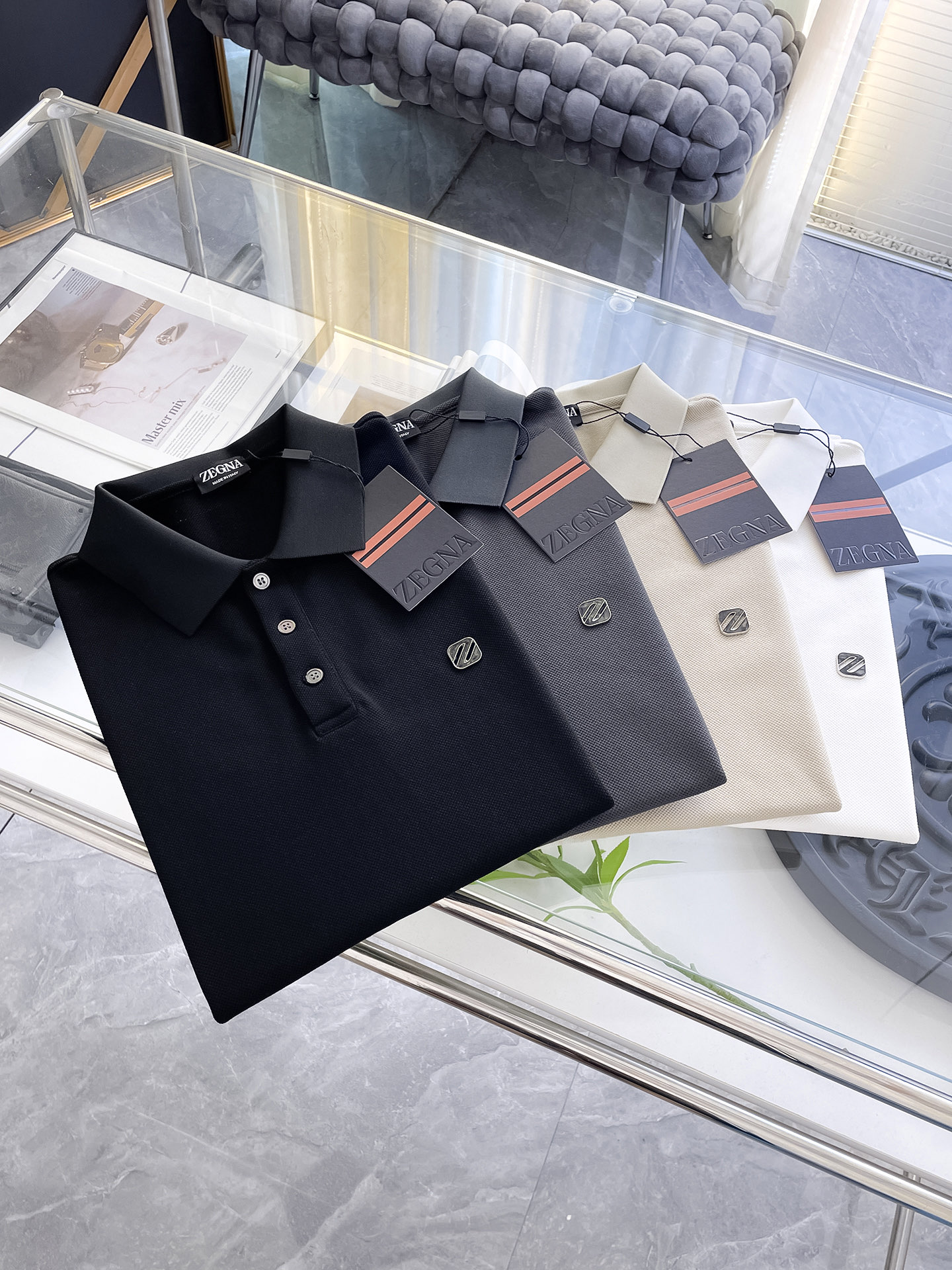 Z Zegna Men's Short Sleeve Polo Shirt - Classic Style and Comfort 2 i1753168875049 3430 0 0