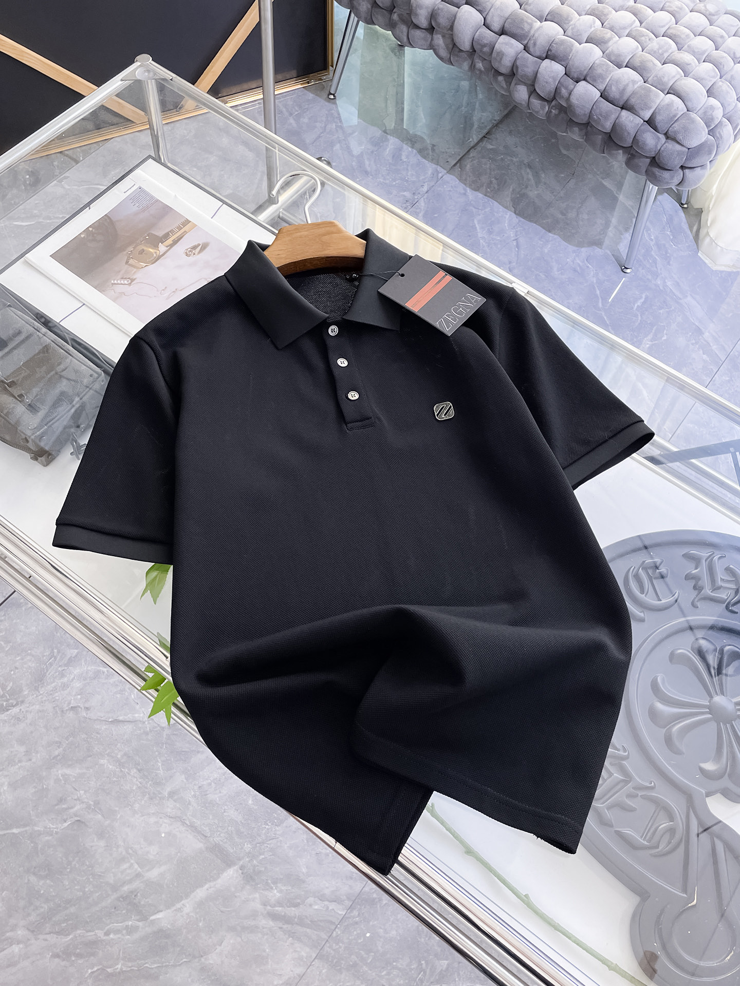 Z Zegna Men's Short Sleeve Polo Shirt - Classic Style and Comfort 3 i1753168883750 3522 0 1