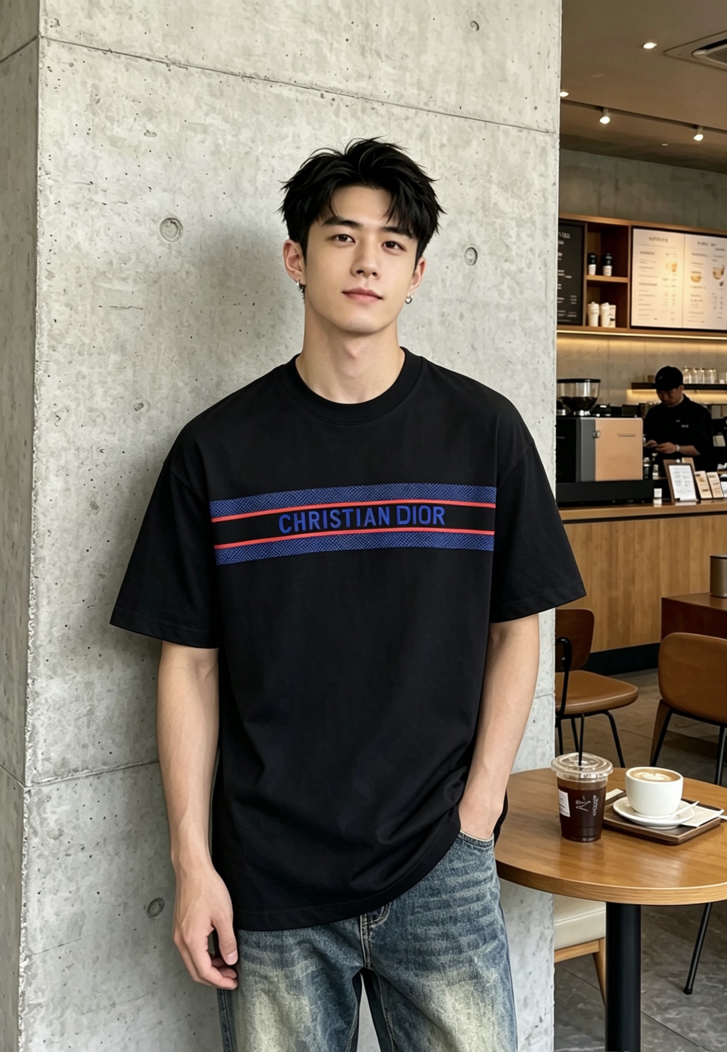 NO:860707,DIOR Dior  2026ss spring and summer high-quality short-sleeved T-shirt for couples, selected 280g high-weight pure cotton fabric, handicraft grade, top-quality accessories, stitch workmanship in line with quality requirements, super easy to match, drop-shoulder style, quality and tailoring design are first-class, full of style, easy and versatile color matching. Size S-3XL, drop-shoulder version, please state your height and weight when placing an order, dior, dior, T-shirt, tees, t-shirt,19860909DIOR迪奥 2026ss春夏高品质情侣款短袖T恤,甄选280克高克重纯棉面料,工艺品级别,辅料顶真,车线做工符合精品要求,超级好搭配,落肩款,品质及剪裁设计都堪称一流,型格十足,配色轻熟百搭.尺码S-3XL,落肩版型,下单报身高体重,,dior,dior,T-shirt,tees，t-shirt,,Men's clothing