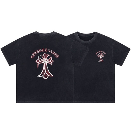 Chrome Hearts Vintage Wash Tee - Cross Print, Oversized Fit, Unisex Style 1 Chrome Hearts Vintage Wash Tee – Cross Print, Oversized Fit, Unisex Style