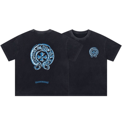 Chrome Hearts 25SS Vintage Cross Print Tee - Washed Black, Oversized Fit 1 Chrome Hearts 25SS Vintage Cross Print Tee – Washed Black, Oversized Fit