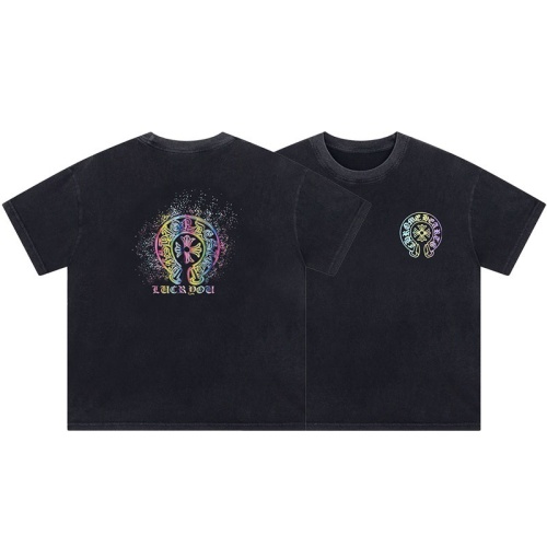 Chrome Hearts Vintage Cross Print T-Shirt - Washed Black, Oversized Fit 1 Chrome Hearts Vintage Cross Print T-Shirt – Washed Black, Oversized Fit