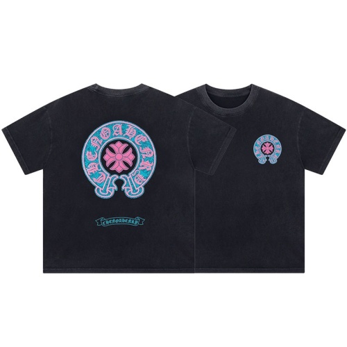 Chrome Hearts 25SS Washed Black Tee with Cross Print - Oversized Fit 1 Chrome Hearts 25SS Washed Black Tee with Cross Print – Oversized Fit