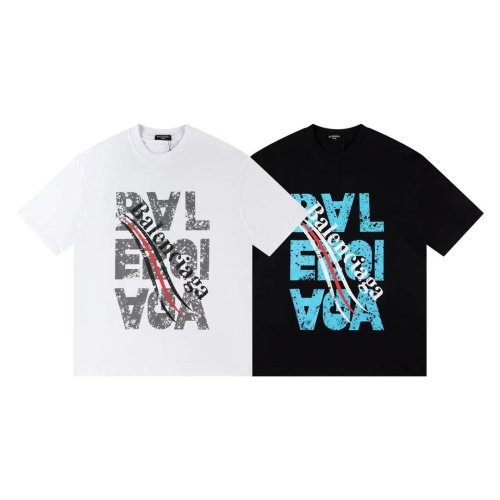 Balenciaga Camiseta con Estampado de Logotipo Fluido para Hombre y Mujer 1 Balenciaga Camiseta con Estampado de Logotipo Fluido para Hombre y Mujer