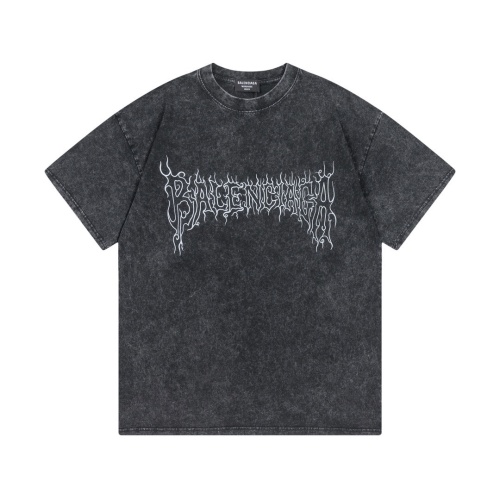 Balenciaga Classic Logo Print Short Sleeve T-Shirt Heavyweight Fabric 1 Balenciaga Classic Logo Print Short Sleeve T-Shirt Heavyweight Fabric