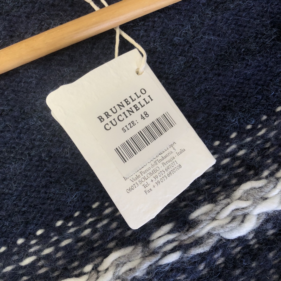 Brunello Cucinelli FW25 高领拉链提花长袖毛衣25新款BC针织开衫！采用羊毛混纺面