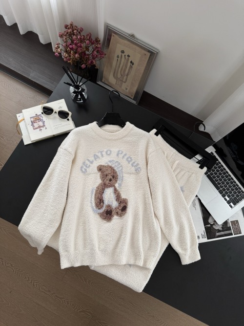 Gelato Pique Women's Cream Teddy Bear Print Lounge Set - Cozy & Stylish 42 Gelato Pique Women's Cream Teddy Bear Print Lounge Set - Cozy & Stylish