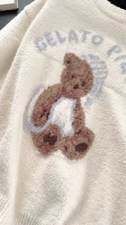 Gelato Pique Teddy Bear Knit Pullover - Soft & Cozy Loungewear