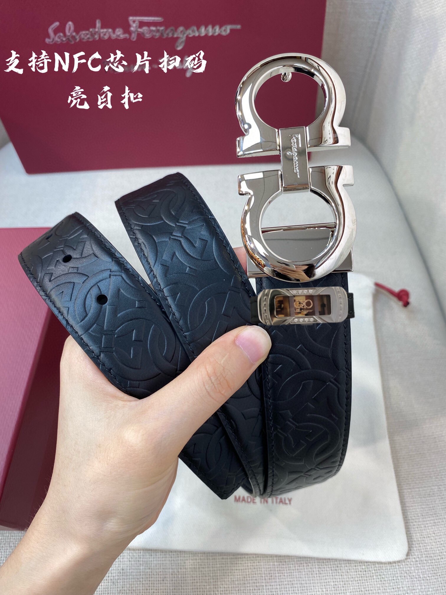 Ferragamo 菲拉格慕 NFC-F3.5cm高级定制款男士皮带 ，双面进口牛皮，自行选择搭配 真材实料 很有质感 不失风范 可自行裁剪