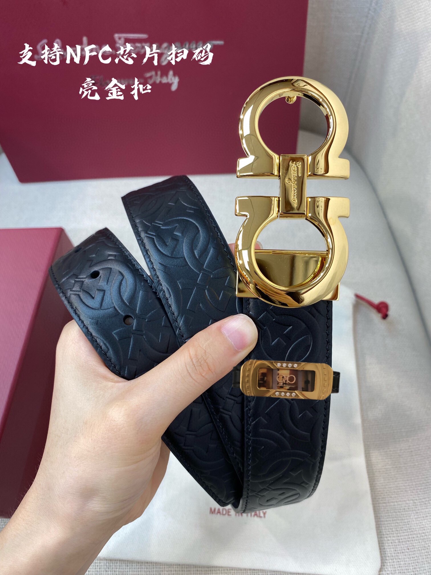 Ferragamo 菲拉格慕 NFC-F3.5cm高级定制款男士皮带 ，双面进口牛皮，自行选择搭配 真材实料 很有质感 不失风范 可自行裁剪