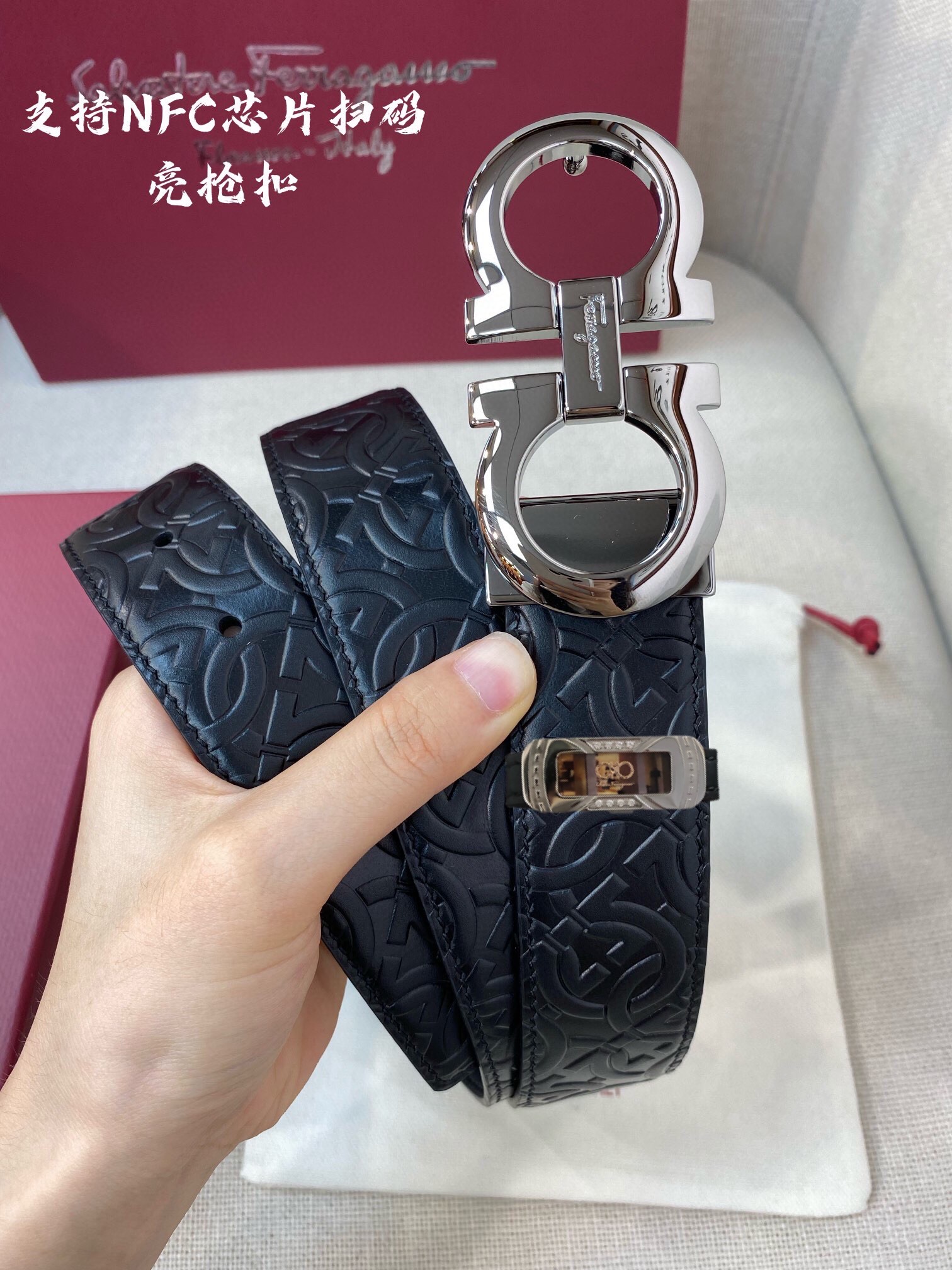 Ferragamo 菲拉格慕 NFC-F3.5cm高级定制款男士皮带 ，双面进口牛皮，自行选择搭配 真材实料 很有质感 不失风范 可自行裁剪