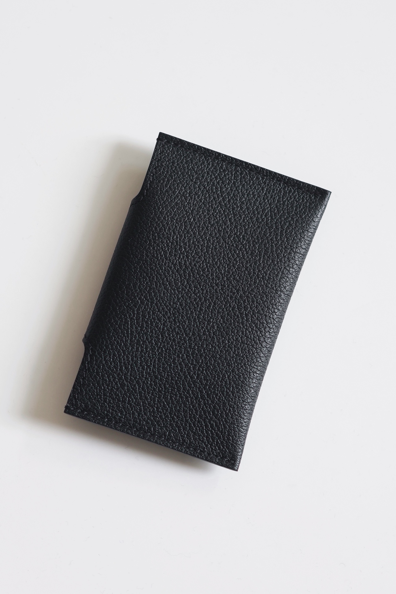 Elegant Black Leather Card Holder with Palladium Snap Closure - Compact Design 7 i1747817806 1675 5