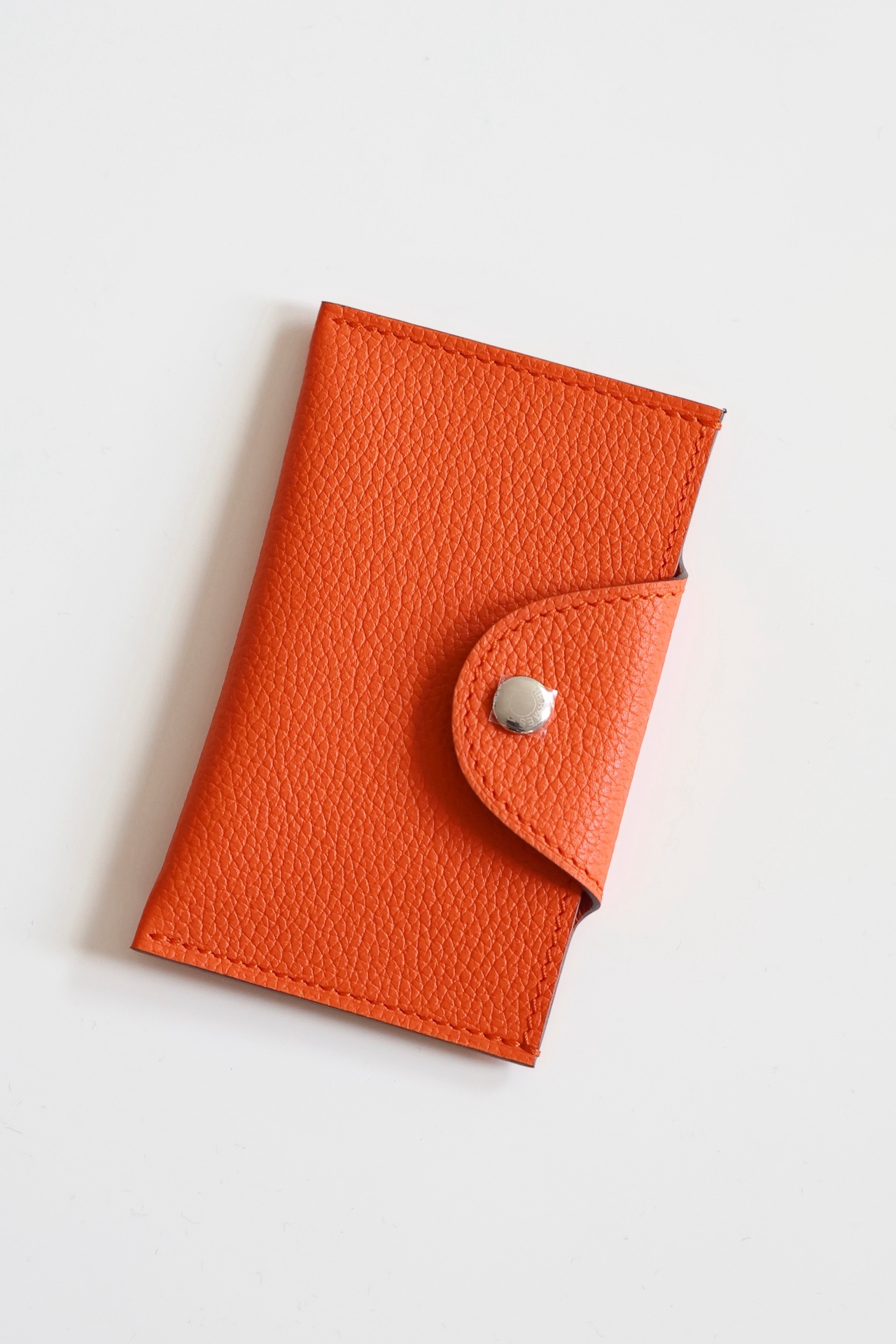 Hermes Evercolor Leather Card Holder with Palladium Hardware - Orange 2 i1747818569 774 3