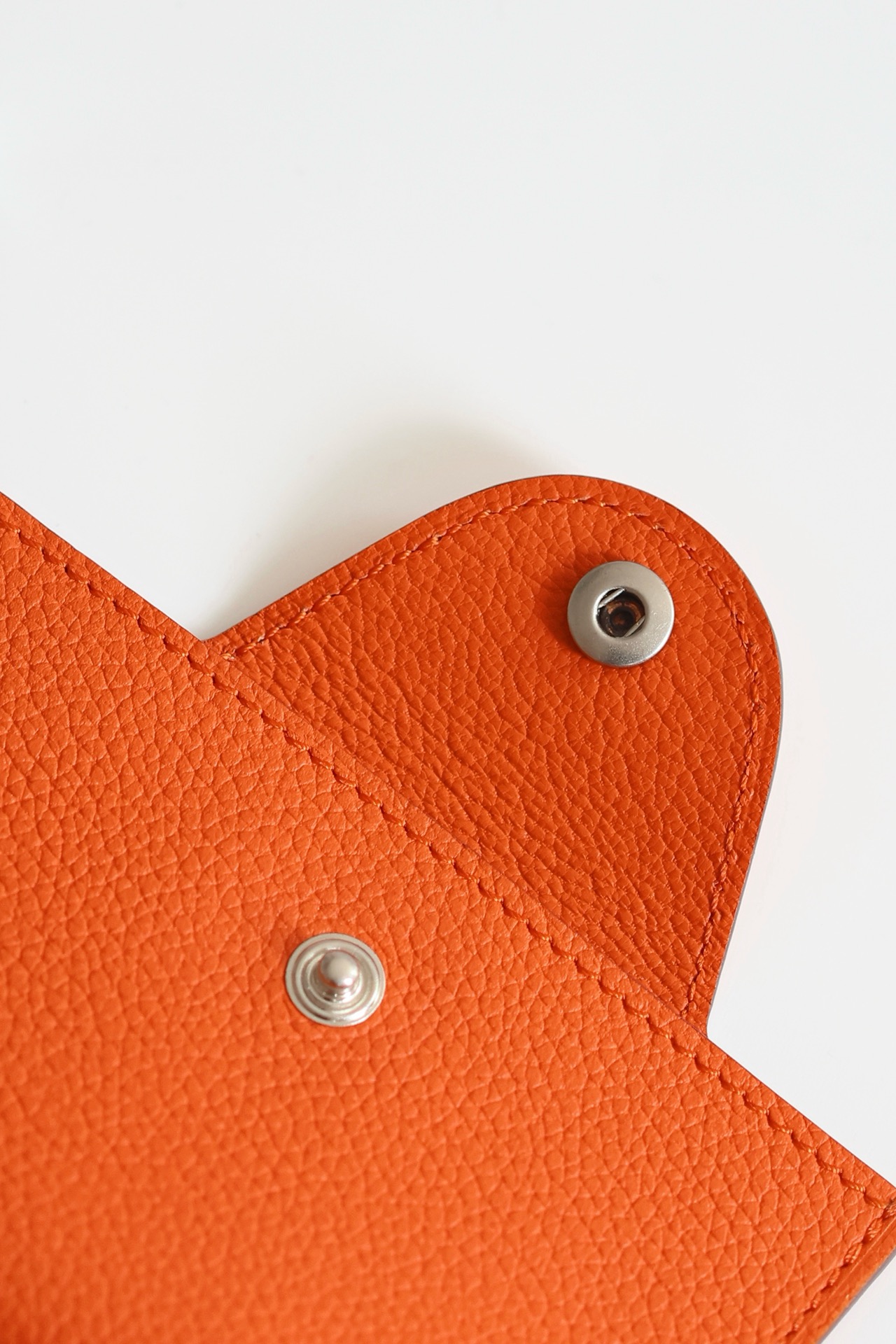 Hermes Evercolor Leather Card Holder with Palladium Hardware - Orange 4 i1747818569 843 4