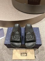 Gucci Scarpe Sandali Pantofole Nero Collezione estiva Fashion Spiaggia