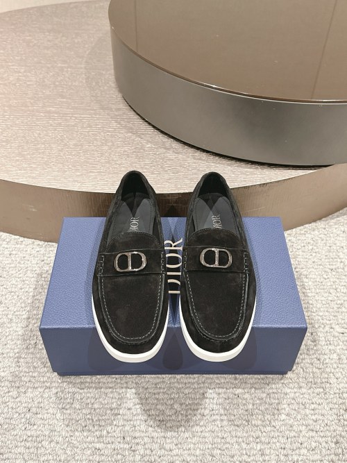 Dior Men's Suede Leather Loafers with Signature Buckle - Sizes 39-46 1 Dior Men's Suede Leather Loafers with Signature Buckle - Sizes 39-46