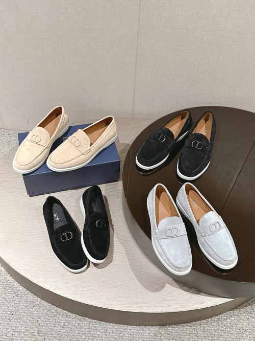 Dior Women's CD Signature Suede Loafers - Stylish and Comfortable 1 Dior Women's CD Signature Suede Loafers - Stylish and Comfortable