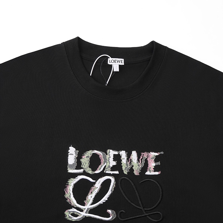 Loewe 25s Cotton Fabric Shirt: 270g, S-XXL, White/Black, Original Website, 3rd Standard - 图片 3